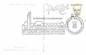 RPPC Union Railroad Station Fountain ST. LOUIS, MO Depot c1940s Vintage Photo