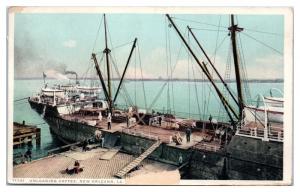 Early 1900s Unloading Coffee in New Orleans, LA Port Postcard