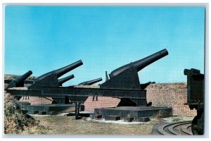 c1950's Big Cannons, Fort McHenry National Monument, Baltimore MD Postcard