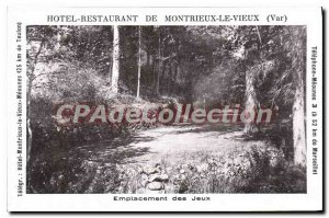 Postcard Old Hotel Restaurant Montrieux Var location Old games