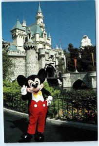 Disneyland Mickey Mouse Sleeping Beauty Castle Vintage 4x6 Postcard A47