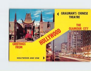 Postcard Greetings from Hollywood California USA