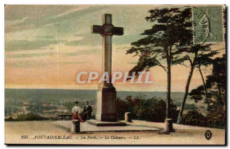 Fontainebleau forest Old Postcard The Calvary