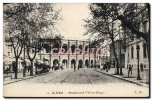 Old Postcard Nimes Boulevard Victor Hugo