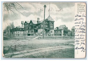 1906 Elizabeth General Hospital Elizabeth New Jersey NJ Antique Postard 