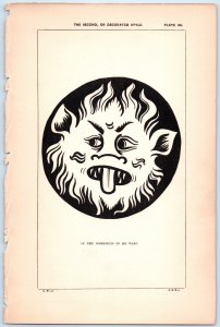 Gargoyle Stained Glass Design Print