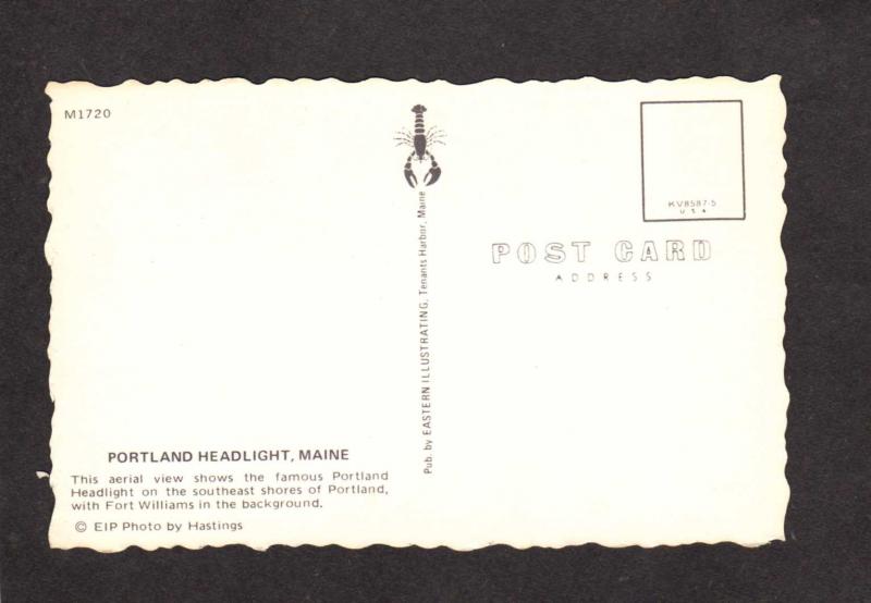 ME Portland Maine Head Light House Lighthouse Postcard Cape Elizabeth