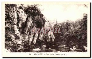 Old Postcard Avallon Crot lightning
