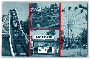 1960's Marshall Hall Amusement Park Playground Rides Maryland Multiview Postcard