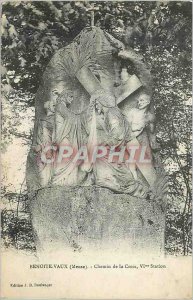 Old Postcard Benoite-Vaux (Meuse) Stations of the Cross Sixth Station