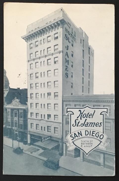 Hotel St James San Diego 1915 Eastern Printing Co United States California Other Postcard Hippostcard