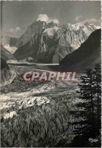 Modern Postcard Chamonix (Haute Savoie) La Mar de Glace (alt 1913 m) taken fr...