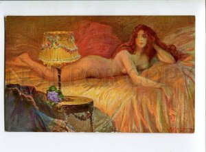 3034117 NUDE Woman LAMP Gold HAIR by MATIGNON old SALON LAPINA