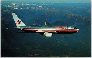 Airplane American Airlines 767 Luxuryliner Widebody Boeing Aircraft Postcard