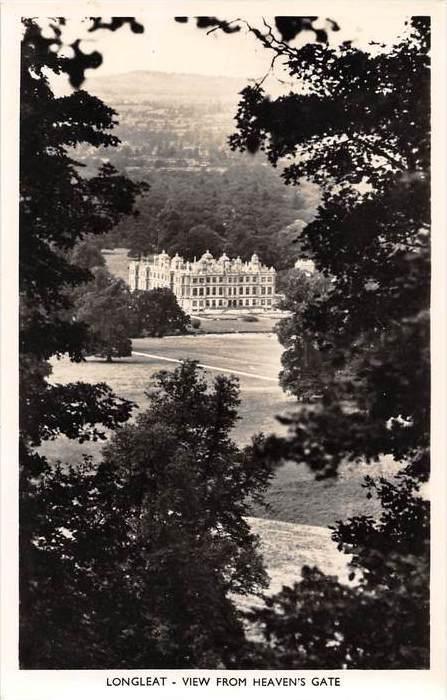 811 ENgland Wiltshire 1920's Longleat,  View from Heaven´s Gate RPPC