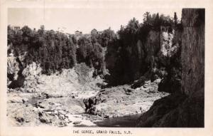 THE GORGE GRAND FALLS~NEW BRUNSWICK CANADA~PHOTO POSTCARD 1951