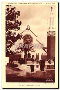 Old Postcard Exposition Coloniale Internationale Paris 1931 Catholic missions