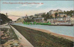 Bristol Postcard - Clifton, Suspension Bridge & Pleasure Steamer RS33169