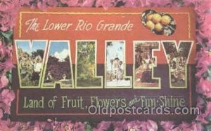 Rio Grande Valley Large Letter Town Unused 