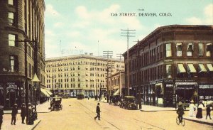 17th Street - Denver, Colorado Vintage Postcard