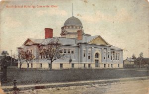 J67/ Greenville Ohio Postcard c1910 North School Building  24