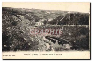 Old Postcard Crozant Creuse Bridge and the Valley of the Creuse