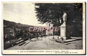 Postcard Old Env Plombieres les Bains Statue of Virgin Coteau south