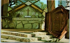 Rancho Palos Verdes CA Postcard The Wayfarer's Chapel Altar View c1960s 