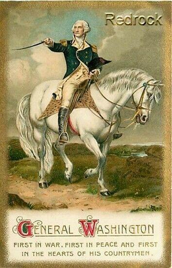 Military, George Washington on Horse, Embossed