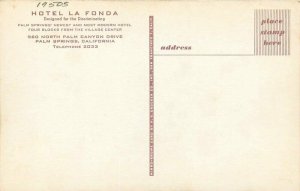 Crocker Hotel La Fonda Swimming Pool Palm Springs California Postcard 20-8144