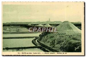 Postcard Old Batz Saltmarsh salt Mulons