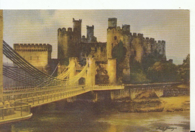 Wales Postcard - Conway Castle - Caernarvonshire - Ref 14895A