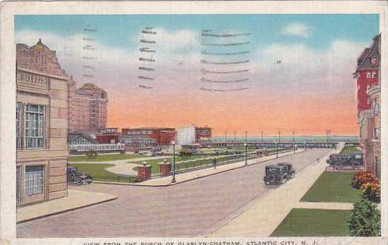 New Jersey Atlantic City View From The Porch Of Glaslyn Chatham 1941