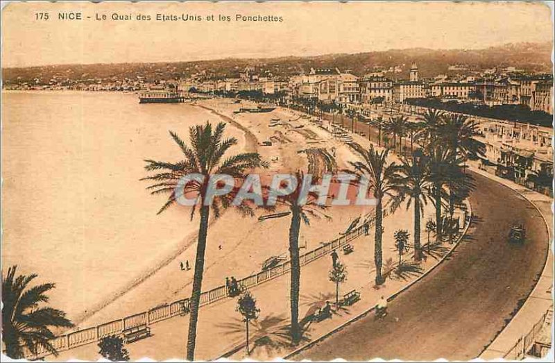 'Nice Old Postcard The US''s Wharf and Ponchettes'