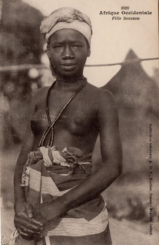 Afrique Occidentale Risque African Woman Old Postcard