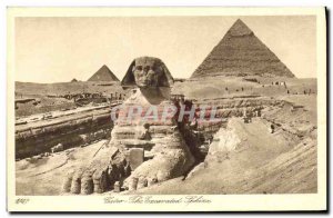 Postcard Ancient Egypt Egypt Cairo The excavated sphinx