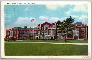 Toledo Ohio 1938 Postcard Waite High School