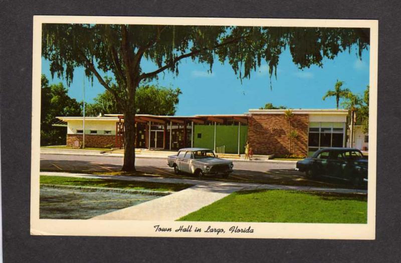 FL View Town Hall Largo, Florida Postcard PC, City Hall PC