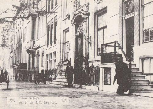 Nieuwe Herengracht Muiderstraat in 1891 Reproduction Postcard