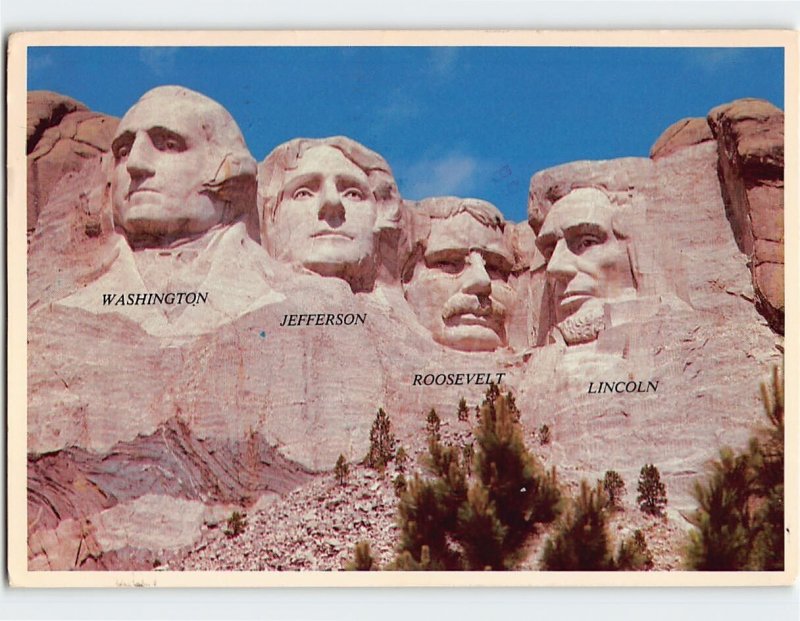 Postcard Mount Rushmore Black Hills South Dakota USA 