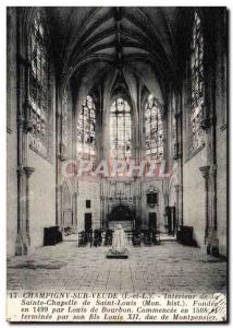 Old Postcard Champigny sur Veude Inside of the Sainte Chapelle Saint Louis