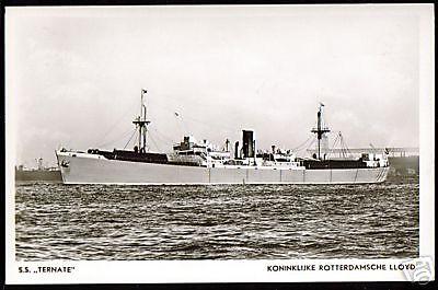 Royal Dutch Lloyd Steamer S.S. Ternate 1940s RPPC