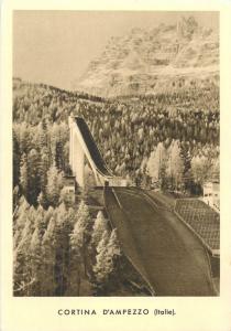 Ski jumping ramp Italy Cortina d`Ampezzo