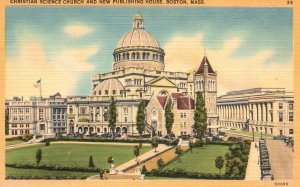 Vintage Postcard Christian Science Church Publishing House Boston Massachusetts