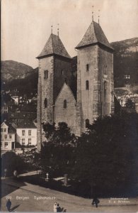 Norway Bergen Tyskekirken Vintage RPPC C210