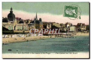 Old Postcard Le Havre Casino and the Beach