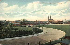 Pittsburg Pennsylvania PA East Liberty Passenger Depot Train Station c1910 PC