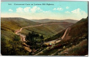 Cottonwood Curve on Lewiston Hill Highway, ID c1932 Vintage Postcard C41