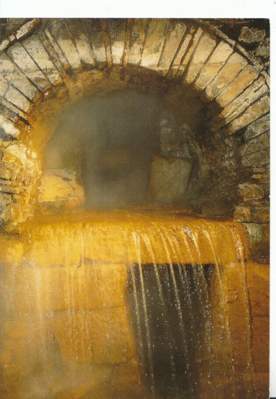 Somerset Postcard - Roman Baths, Bath - Overflow from The Hot Spring  Ref 18494A