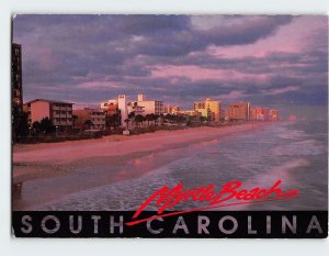 Postcard Twilight Scene Greetings from Myrtle Beach South Carolina USA